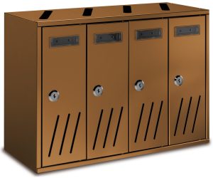 Cutie postala de interior,AL4/BR, din aluminiu anodizat